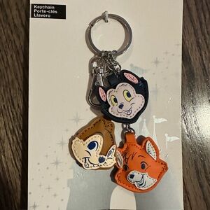 Disney Character Keychain - Black, Brown, Orange